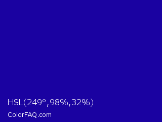 HSL 249°,98%,32% Color Image