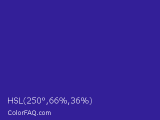 HSL 250°,66%,36% Color Image