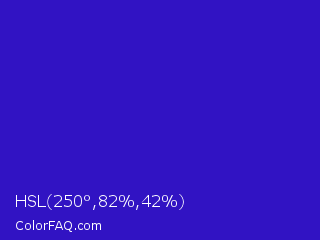 HSL 250°,82%,42% Color Image