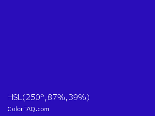 HSL 250°,87%,39% Color Image
