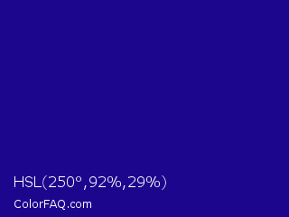 HSL 250°,92%,29% Color Image