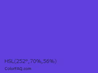 HSL 252°,70%,56% Color Image