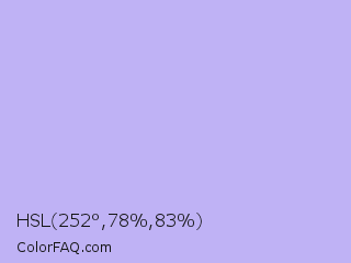 HSL 252°,78%,83% Color Image
