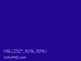 HSL 252°,92%,30% Color Image
