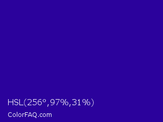HSL 256°,97%,31% Color Image
