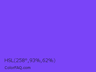 HSL 258°,93%,62% Color Image