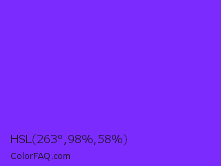 HSL 263°,98%,58% Color Image