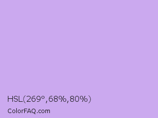HSL 269°,68%,80% Color Image