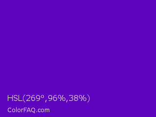 HSL 269°,96%,38% Color Image