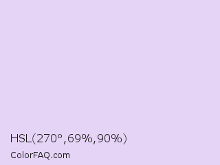 HSL 270°,69%,90% Color Image