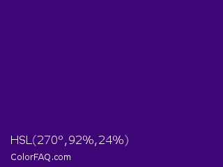 HSL 270°,92%,24% Color Image