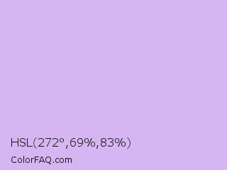 HSL 272°,69%,83% Color Image
