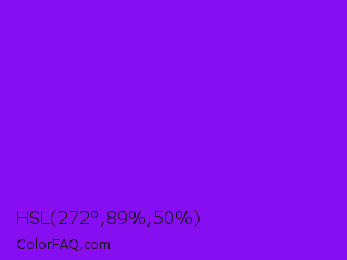 HSL 272°,89%,50% Color Image