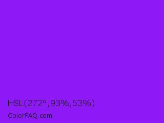 HSL 272°,93%,53% Color Image
