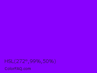 HSL 272°,99%,50% Color Image