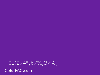 HSL 274°,67%,37% Color Image