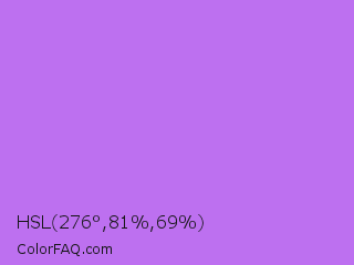 HSL 276°,81%,69% Color Image
