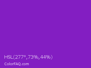 HSL 277°,73%,44% Color Image