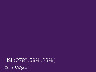 HSL 278°,58%,23% Color Image