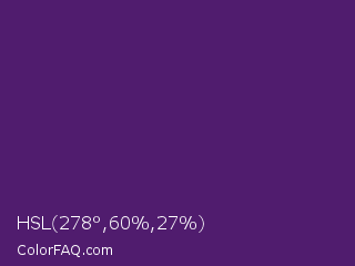 HSL 278°,60%,27% Color Image