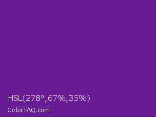 HSL 278°,67%,35% Color Image