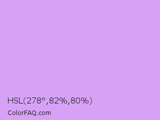 HSL 278°,82%,80% Color Image