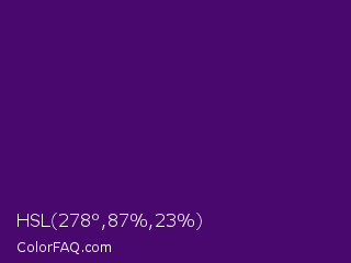 HSL 278°,87%,23% Color Image