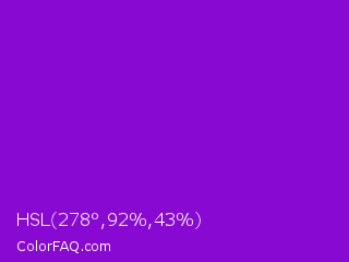 HSL 278°,92%,43% Color Image
