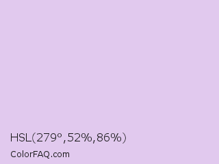 HSL 279°,52%,86% Color Image