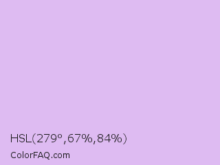 HSL 279°,67%,84% Color Image