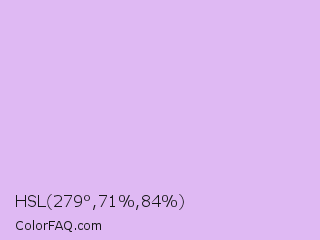HSL 279°,71%,84% Color Image