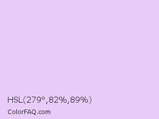 HSL 279°,82%,89% Color Image