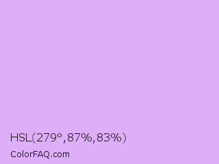 HSL 279°,87%,83% Color Image