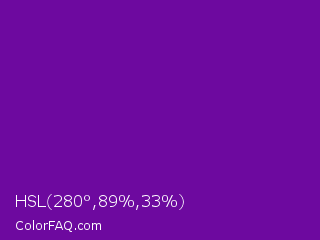 HSL 280°,89%,33% Color Image