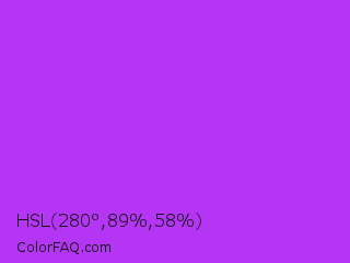 HSL 280°,89%,58% Color Image