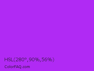 HSL 280°,90%,56% Color Image