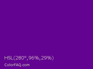 HSL 280°,96%,29% Color Image