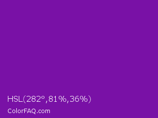 HSL 282°,81%,36% Color Image