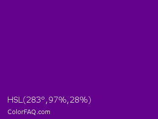 HSL 283°,97%,28% Color Image