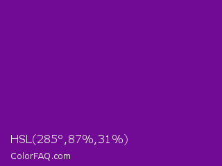 HSL 285°,87%,31% Color Image