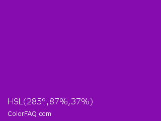 HSL 285°,87%,37% Color Image