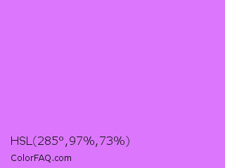 HSL 285°,97%,73% Color Image