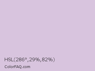HSL 286°,29%,82% Color Image