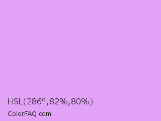 HSL 286°,82%,80% Color Image