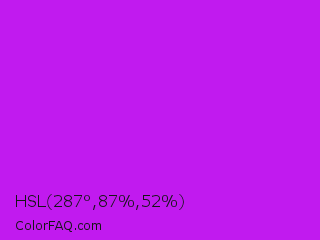 HSL 287°,87%,52% Color Image
