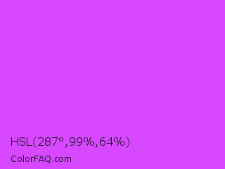 HSL 287°,99%,64% Color Image