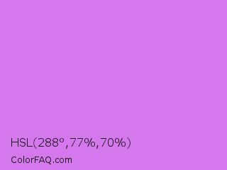 HSL 288°,77%,70% Color Image