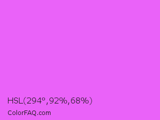 HSL 294°,92%,68% Color Image