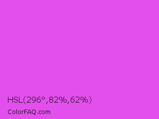 HSL 296°,82%,62% Color Image