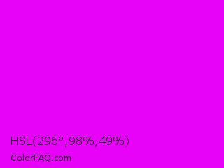HSL 296°,98%,49% Color Image